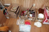 SEWING BOX AND CRAFT ITEMS