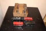 ANTIQUE METAL WIND UP TRAIN AND TRACKS