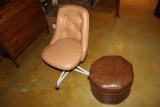 OFFICE CHAIR, FOOTSTOOL, TOUCH LAMP, LAMP/END TABLE, PAPER HOLDER