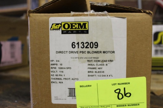 DIRECT DRIVE BLOWER MOTOR, 1/3 HP, NEW IN BOX