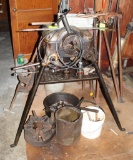 RIGID 400 PIPE THREADER; PIPE CUTTERS, TRIPOD PIPE STAND (NEEDS REPAIR); INCLUDES ALL THE RIGID