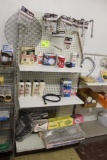 SHELF WITH GRILL ACCESSORIES, BOILER CLEANER, MISC