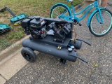 NEW DOUBLE BARREL AIR COMPRESSOR, 6.5 HP KOHLER ENGINE, NEW BUYER PLEASE CHECK OILS.