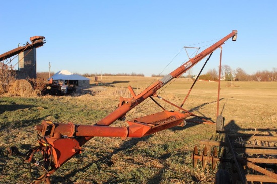 AMERICAN/HUTCHINSON 8" X APPROX 50' SWING HOPPER AUGER, PTO