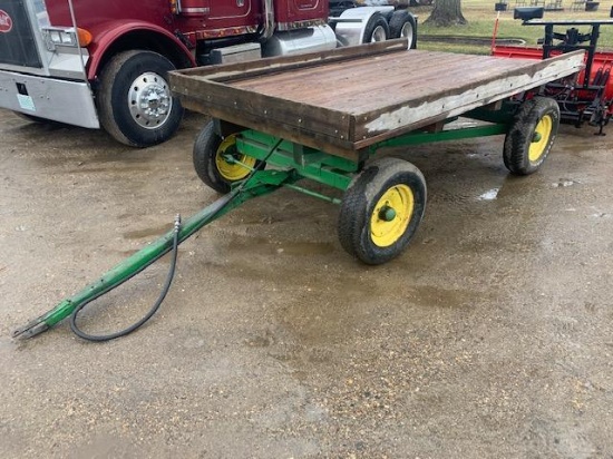 6' X 10' Rock Wagon, On 4 Wheel Gear, Wood Deck, Hoist