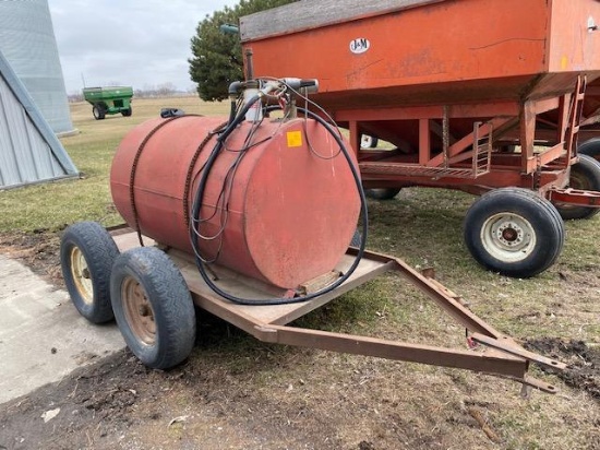 300 Gal Diesel Barrel on Tandem Axle Trailer, 12v Pump, SNT