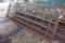 (3) APPROX 8', 10' & 14' ' NORTHWEST MFG, STEEL CATTLE GATES, 10' IS BENT