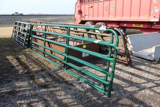 (2) APPROX 16' NORTHWEST MFG., STEEL CATTLE GATES, $ X 2