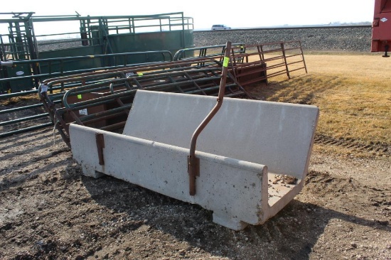 (11) 8' PRECAST CONCRETE J BUNKS WITH CABLE HOLDERS, SOME CABLE HOLDERS ARE BROKE $ X 11