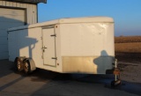 *** 2004 UNITED EXPRESS LINE 7' X 21' TANDEM AXLE CARGO/SNOWMOBILE ENCLOSED TRAILER,