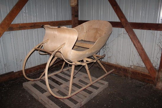 SLEIGH MADE BY ART MEHR ALBANY CUTTER SLEIGH, NOT PAINTED OR UPHOLSTERED