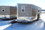 *** 2019 8' X 17'V AMERICAN SURPLUS ICE CASTLE FISH HOUSE, GS TRAILERS SINGLE AXLE CRANK DOWN FRAME,