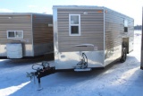 *** 2019 8' X 17'V AMERICAN SURPLUS ICE CASTLE FISH HOUSE, GS TRAILERS SINGLE AXLE CRANK DOWN FRAME,