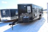 *** 2016 8' X 24'V AMERICAN SURPLUS ICE CASTLE FISH HOUSE, VALLEY HYD. TANDEM AXLE FRAME,