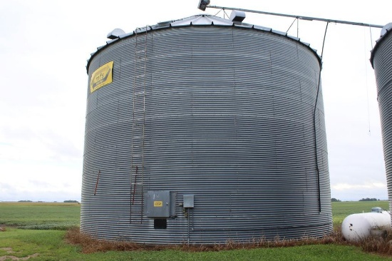 MFS 36' GRAIN BIN, 9 RING, ROOF VENTS, EAST PLACE