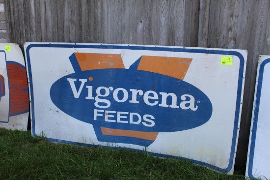 48" X 96" VIGORENA TIN SIGN, SINGLE SIDED