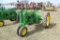1937 JD Unstyled A Tractor, NF, 12.4-38 on Flat Spoke,