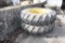(2) 16.9-38 Tractor Tires on Yellow Double Bevel Rims