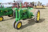 1937 JD Unstyled A Tractor, NF, 12.4-38 on Flat Spoke,