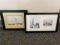 Framed & matted St. Mary's church pictures. One is a reproduced from the original picture of St.