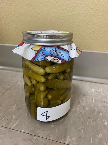 1 jar of pickles, Donated by Kathryn Knight