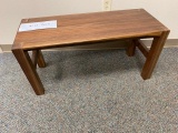 Black walnut bench Donated by Tom & Sheila Jacobs