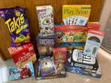 Kids' Game Night Basket- Tote with games included: Play Nine, Cover your Assets, Forbidden Island,