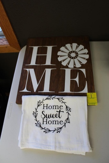 Kitchen towel and Wall decor, Donated by WCCEO student Taylor Amsden