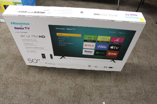 50 inch Hisense Roku TV, New In Box, Donated by Rachel Aeikens, decemberdaycreative.com