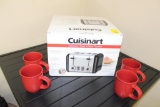 Cuisinart 4 slice toaster, (4) coffee cup set, Donated by WC-CEO Student Elizabeth Thompson,