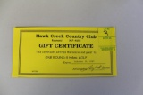 Hawk Creek Country Club, One Round of golf, 9 holes, for 2 people, expires 10/31/21