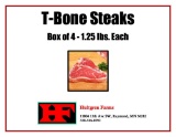 (4) T-bone steaks, 1.25lbs each, Donated by Hultgren Farms, Raymond