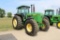 JOHN DEERE 4455 15 SPD POWER SHIFT, MFWD, FRONT FENDERS, 20.8R38 ON STEEL REAR, 18.4R26 FRONTS,
