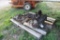 PALLET OF MUSTANG PARTS INCLUDING ENGINE, RADIATOR, PULLEYS