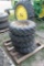 (4) 7.60-15 DRIVE TREAD ON 6 BOLT RIMS, ONE MONEY FOR ALL 4
