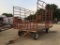 EZ Trail 9'x16' Bale Throw Rack, 11L-15 Tires, Ext Poles, on EZ Trail 872W Gear, (2) Side Doors