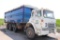 **1981 INT 1950B TANDEM AXLE TRUCK WITH FRON LIFT TAG, 20' STEEL BOX WITH HEAD LIFT HOIST,