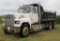 ***1988 FORD LTL9000 TWIN SCREW GRAVEL TRUCK, 15' DAVIS STEEL BOX, HOIST, AIR RIDE,