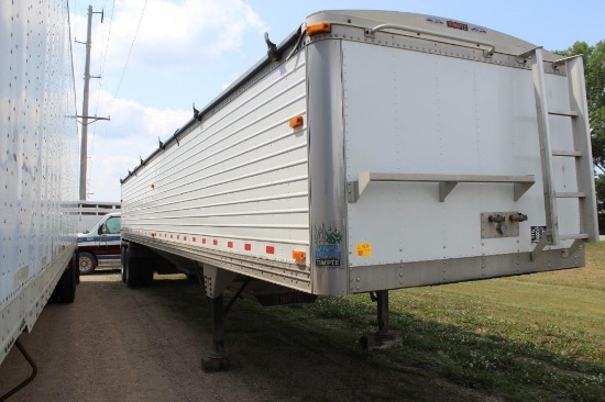 ***2004 TIMPTE 42' ALUM SUPER HOPPER TRAILER, 66" SIDES, ROLL TARP, WIND STRAPS, AIR RIDE, POLY