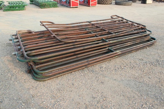 (10) CORRAL PANELS, (9) APPROX 12', (1) APPROX 10', ONE MONEY FOR ALL 10