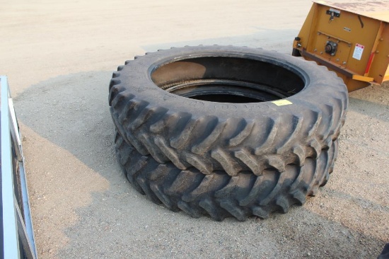 (2) BKT 12.4-36 TRACTOR TIRES, ONE MONEY FOR THE PAIR