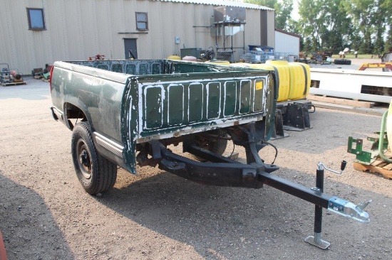 6.5' 2 WHEEL PICKUP BOX TRAILER, NEW JACK, NEW BALL HITCH