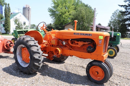 AC WD 45 DSL, NF, GOOD 14.9-28 TIRES, SNAP COUPLERS, PTO, RUNS AND DRIVES, WD230651D,