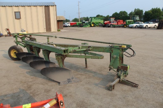 JOHN DEERE 1450 4-18'S TRIP BOTTOM PLOW, SEMI MOUNTED