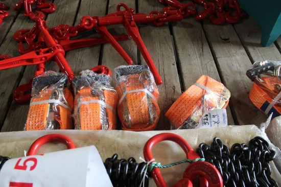 (4) BRAND NEW 2" X 27' RATCHET STRAPS, $ X 4
