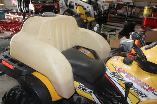 APPROX 25 GAL ATV SPRAYER WITH 12V PUMP, 10' BOOM, HAND WAND