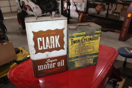 (5) MISC OIL CANS, ONE MONEY FOR ALL, ONE IS CITIES OIL