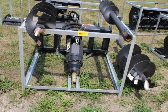BRAND NEW QUICK TATCH HYD POST HOLE AUGER, 10", 14" & 20" BIT, TAX NO EXEMP