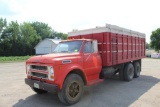 ***1969 CHEVY C-60 TANDEM AXLE GRAIN TRUCK, TAG AXLE, 18' WOOD BOX & HOIST, 4&2 SPD V-8 TRANS,
