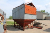 WET HOLDING BIN, APPROX 750 BU BIN ON SKIDS